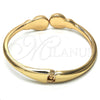 Aro Individual 07.307.0002.05 Oro Laminado, con Blanca Cristal, Pulido, Tono Dorado (04 MM Thickness, Size 5 (2.50 Diameter))