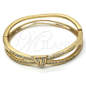 Aro Individual 07.307.0003.05 Oro Laminado, con Blanca Cristal, Pulido, Tono Dorado (10 MM Thickness, Size 5 (2.50 Diameter))