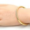 Aro Individual 07.307.0009.04 Oro Laminado, con Blanca Cristal, Pulido, Tono Dorado (04 MM Thickness, Size 4 (2.25 Diameter))