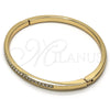 Aro Individual 07.307.0009.04 Oro Laminado, con Blanca Cristal, Pulido, Tono Dorado (04 MM Thickness, Size 4 (2.25 Diameter))
