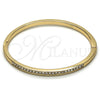 Aro Individual 07.307.0009.04 Oro Laminado, con Blanca Cristal, Pulido, Tono Dorado (04 MM Thickness, Size 4 (2.25 Diameter))