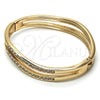 Aro Individual 07.307.0011.05 Oro Laminado, con Blanca Cristal, Pulido, Tono Dorado (12 MM Thickness, Size 5 (2.50 Diameter))