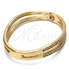 Aro Individual 07.307.0011.05 Oro Laminado, con Blanca Cristal, Pulido, Tono Dorado (12 MM Thickness, Size 5 (2.50 Diameter))