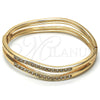 Aro Individual 07.307.0011.05 Oro Laminado, con Blanca Cristal, Pulido, Tono Dorado (12 MM Thickness, Size 5 (2.50 Diameter))