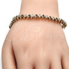 Pulsera Tennis 03.217.0002.6.08 Oro Laminado, con Rubi and Blanca Zirconia Cubica, Pulido, Tono Dorado (07 MM Thickness, 8 Inches Length)