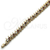 Pulsera Tennis 03.217.0002.6.08 Oro Laminado, con Rubi and Blanca Zirconia Cubica, Pulido, Tono Dorado (07 MM Thickness, 8 Inches Length)