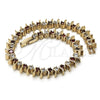 Pulsera Tennis 03.217.0002.6.08 Oro Laminado, con Rubi and Blanca Zirconia Cubica, Pulido, Tono Dorado (07 MM Thickness, 8 Inches Length)