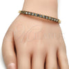 Aro Individual 07.252.0045.04 Oro Laminado, con Blanca Cristal, Pulido, Tono Dorado (04 MM Thickness, Size 4 (2.25 Diameter))