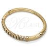 Aro Individual 07.252.0045.04 Oro Laminado, con Blanca Cristal, Pulido, Tono Dorado (04 MM Thickness, Size 4 (2.25 Diameter))