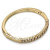 Aro Individual 07.252.0045.04 Oro Laminado, con Blanca Cristal, Pulido, Tono Dorado (04 MM Thickness, Size 4 (2.25 Diameter))