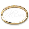 Aro Individual 07.252.0045.04 Oro Laminado, con Blanca Cristal, Pulido, Tono Dorado (04 MM Thickness, Size 4 (2.25 Diameter))