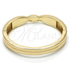 Aro Individual 07.252.0046.05 Oro Laminado, con Blanca Cristal, Pulido, Tono Dorado (09 MM Thickness, Size 5 (2.50 Diameter))