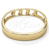 Aro Individual 07.252.0048.05 Oro Laminado, con Blanca Cristal, Pulido, Tono Dorado (12 MM Thickness, Size 5 (2.50 Diameter))