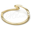 Aro Individual 07.252.0049.04 Oro Laminado, con Blanca Cristal, Pulido, Tono Dorado (04 MM Thickness, Size 4 (2.25 Diameter))