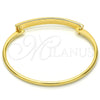 Aro Individual 07.308.0004.04 Oro Laminado, con Negro Cristal, Pulido, Tono Dorado (03 MM Thickness, Size 4 (2.25 Diameter))
