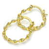 Argolla Pequeña 02.96.0078.20 Oro Laminado, Diseño de Torcido, Mate, Tono Dorado
