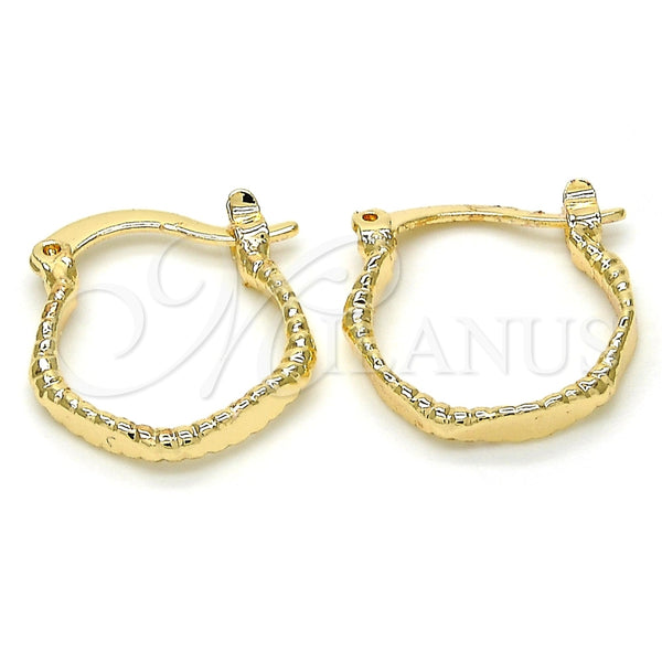 Argolla Pequeña 02.96.0081.15 Oro Laminado, Pulido, Tono Dorado