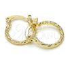 Argolla Pequeña 02.96.0084.15 Oro Laminado, Diamantado, Tono Dorado