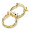 Argolla Pequeña 02.96.0084.15 Oro Laminado, Diamantado, Tono Dorado