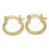 Argolla Pequeña 02.96.0084.15 Oro Laminado, Diamantado, Tono Dorado