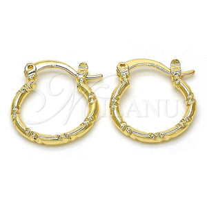 Argolla Pequeña 02.96.0088.15 Oro Laminado, Diamantado, Tono Dorado