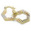 Argolla Pequeña 02.102.0042.25 Oro Laminado, Diamantado, Tres Tonos