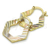 Argolla Pequeña 02.102.0042.25 Oro Laminado, Diamantado, Tres Tonos