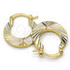 Argolla Pequeña 02.102.0043.25 Oro Laminado, Diamantado, Tres Tonos