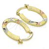 Argolla Pequeña 02.102.0045.20 Oro Laminado, Diamantado, Tres Tonos