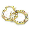 Argolla Pequeña 02.102.0046.25 Oro Laminado, Diamantado, Tres Tonos