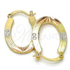 Argolla Pequeña 02.102.0047.20 Oro Laminado, Diamantado, Tres Tonos