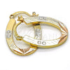 Argolla Pequeña 02.102.0047.20 Oro Laminado, Diamantado, Tres Tonos
