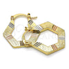 Argolla Pequeña 02.102.0048.25 Oro Laminado, Diamantado, Tres Tonos