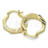 Argolla Pequeña 02.102.0049.25 Oro Laminado, Diamantado, Tres Tonos