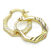 Argolla Pequeña 02.102.0049.25 Oro Laminado, Diamantado, Tres Tonos