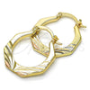 Argolla Pequeña 02.102.0049.25 Oro Laminado, Diamantado, Tres Tonos