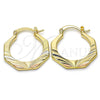 Argolla Pequeña 02.102.0049.25 Oro Laminado, Diamantado, Tres Tonos