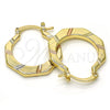 Argolla Pequeña 02.102.0050.25 Oro Laminado, Diamantado, Tres Tonos