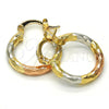 Argolla Pequeña 02.102.0051.20 Oro Laminado, Diamantado, Tres Tonos