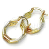 Argolla Pequeña 02.102.0052.20 Oro Laminado, Diamantado, Tres Tonos