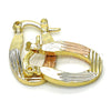 Argolla Pequeña 02.102.0053.15 Oro Laminado, Diamantado, Tres Tonos