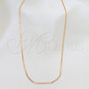 Gargantilla Basica 04.213.0066.22 Oro Laminado, Pulido, Tono Dorado (02 MM Thickness, 22 Inches Length)