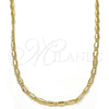 Gargantilla Basica 04.213.0067.20 Oro Laminado, Pulido, Tono Dorado (03 MM Thickness, 20 Inches Length)