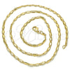 Gargantilla Basica 04.213.0067.20 Oro Laminado, Pulido, Tono Dorado (03 MM Thickness, 20 Inches Length)