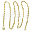 Gargantilla Basica 04.213.0067.20 Oro Laminado, Pulido, Tono Dorado (03 MM Thickness, 20 Inches Length)
