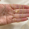 Gargantilla Basica 04.213.0068.22 Oro Laminado, Pulido, Tono Dorado (02 MM Thickness, 22 Inches Length)