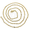 Gargantilla Basica 04.213.0068.22 Oro Laminado, Pulido, Tono Dorado (02 MM Thickness, 22 Inches Length)