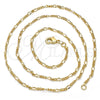Gargantilla Basica 04.213.0069.20 Oro Laminado, Diseño de Figaro Concave, Pulido, Tono Dorado (02 MM Thickness, 20 Inches Length)