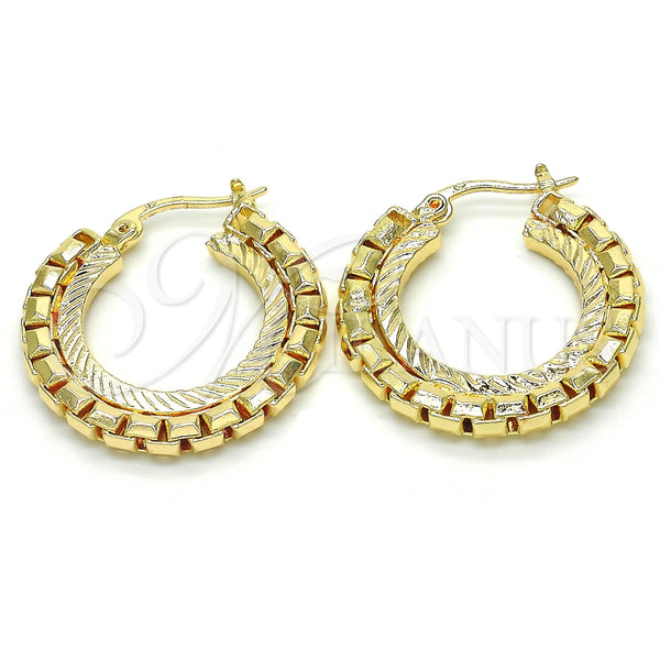 Argolla Pequeña 02.100.0067.25 Oro Laminado, Diamantado, Tono Dorado
