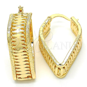 Argolla Pequeña 02.100.0068.20 Oro Laminado, Mate, Tono Dorado